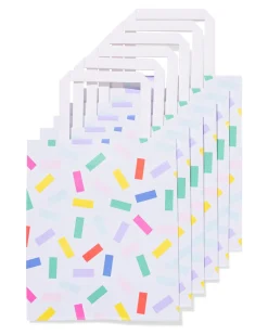 cadeautasjes M confetti - 6 stuks
