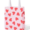 cadeautasjes M hart - 6 stuks