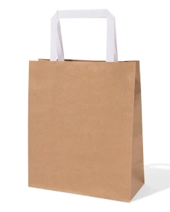 cadeautasjes M kraft - 6 stuks