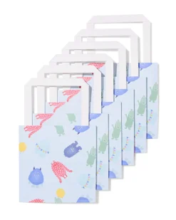 cadeautasjes 21x13x21cm monsters - 6 stuks