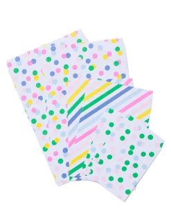 cadeauzakjes papier 16x12/22x17/31x21 confetti - 6 stuks