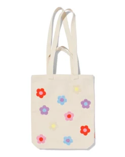 canvas tas 42x36cm bloem