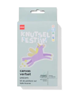 canvas verfset eenhoorn