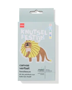 canvas verfset feestleeuw