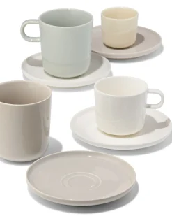 cappuccinomok 350ml Knap new bone china blauw