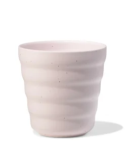 cappuccinomok 300ml Trend aardewerk roze spikkels