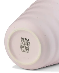 cappuccinomok 300ml Trend aardewerk roze spikkels