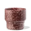 cappuccinomok 350ml Trend aardewerk bordeauxrood spikkels