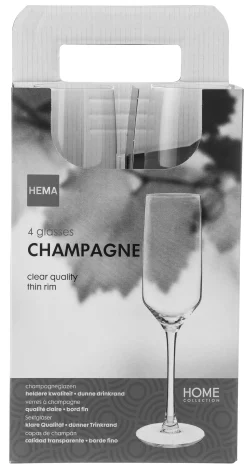 champagneglazen 230ml - 4 stuks