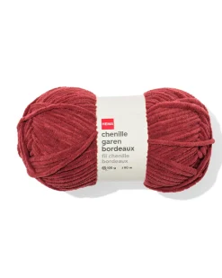 chenille garen100g 110m bordeaux