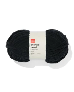 chenille zwart 100gram 110meter