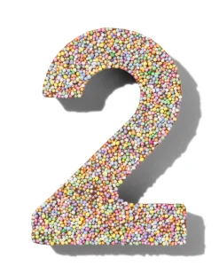 chocolade feestcijfer 2 met discodip