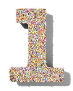 chocolade feestcijfer 1 met discodip