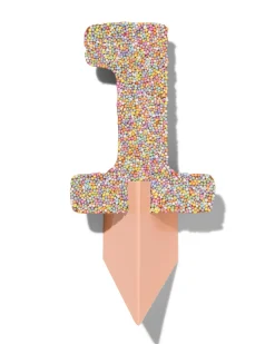 chocolade feestcijfer 1 met discodip