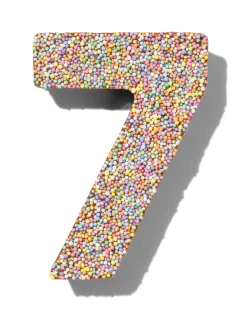 chocolade feestcijfer 7 met discodip