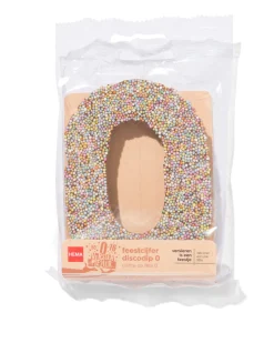 chocolade feestcijfer 0 met discodip