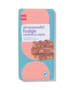chocoladereep melk stroopwafel fudge 180gram