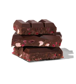 chocoladereep puur marshmallow framboos 180gram