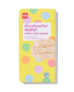 chocoladereep wit discoknetter wafel 180gram