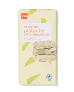 chocoladereep wit pistache 180g