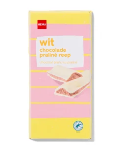 chocoladereep wit praliné 200gram