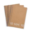 collegeblokken kraft A4 geruit 10mm - 3 stuks