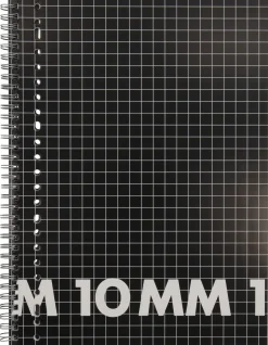 collegebloks zwart A4 geruit 10mm - 3 stuks
