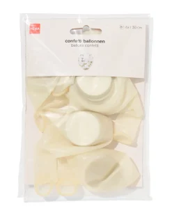confettiballonnen 30cm goud - 6 stuks