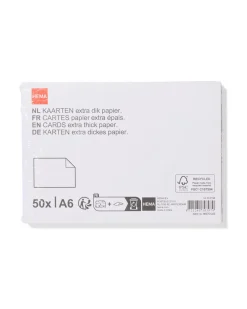 correspondentiekaarten A6 extra dik - 50 stuks