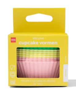 cupcake vormen siliconen - 12 stuks
