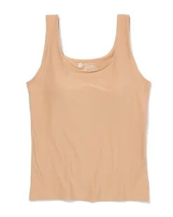 dames bh hemd smoothing met ingebouwde cups beige