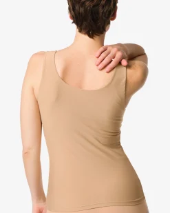dames bh hemd smoothing met ingebouwde cups beige