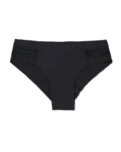 dames brazilian micro met kanten inzet zwart