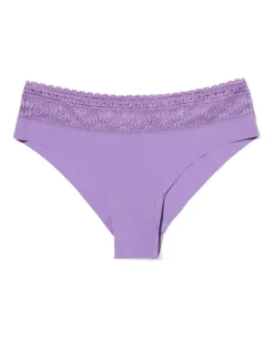 dames brazilian micro met kanten tailleband lichtpaars