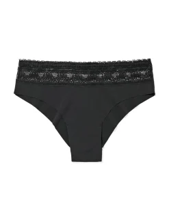 dames brazilian micro met kanten tailleband zwart