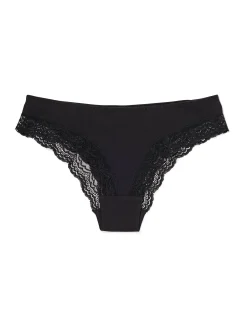 dames brazilian rib met kant zwart