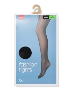 dames fashion netpanty glitter zwart