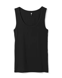 dames singlet Anouk met ribbels zwart