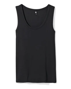 dames singlet Anouk met ribbels zwart