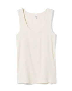 dames singlet Anouk met ribbels wit