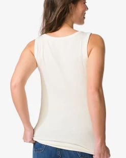 dames singlet Anouk met ribbels wit