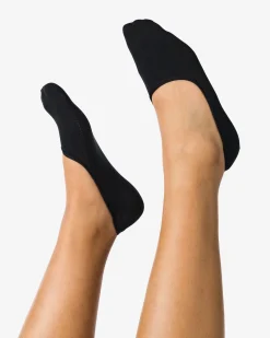 dames sneakersokken met bamboe - 2 paar zwart