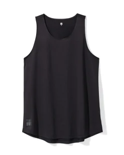 dames sportsinglet loose fit zwart