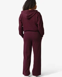 dames sweatbroek loose fit bordeauxrood