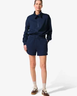 dames sweatshort donkerblauw