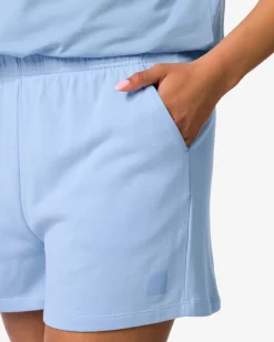 dames sweatshort lichtblauw