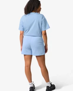 dames sweatshort lichtblauw