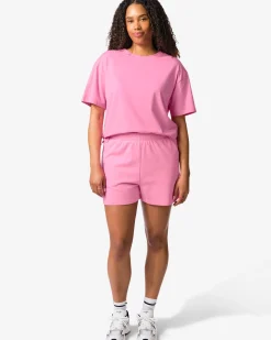 dames sweatshort roze