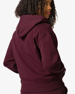 dames sweatvest bordeauxrood