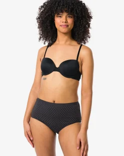 dames tailleslip katoen - 2 stuks zwart/wit